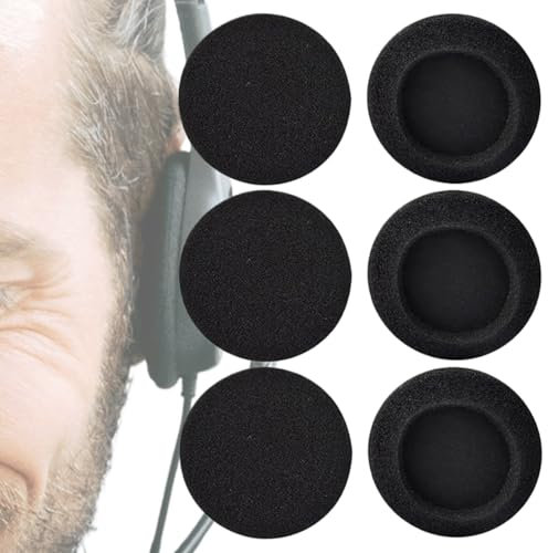6Pcs Cuscinetti Auricolari Per Cuffie,Cuscinetti Cuffie,Copri Cuffie Universali,Cuscinetti Auricolari Di Ricambio Cuscinetti In Schiuma,Cuscinetti Auricolari Di Ricambio Neri Da 50 Mm Per Cuffie Audio