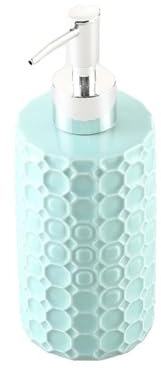 GEK208130 Dosificador de jabón Dispensador de jabón de cerámica Verde Vintage, dispensador de loción/jabón, decoración de bañera y Ducha, Accesorios de baño, 380 ml Dispensador jabon baño