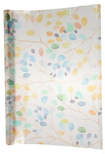 Angoily Sichtschutzfolie Für Fenster Toilettentür Aufkleber Bunte Blattmuster Dekorative Fensterfolie Lichtblockierende Mattfolie Statisch Haftend