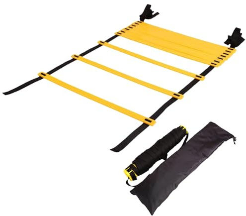 Agility Ladder, Speed Training Equipment, 196.85x15in Football Fitness Exerciser, Quick Set-Up with Storage Bag for Sports, Tennis, Hockey, Badminton, Soccer, Basketball