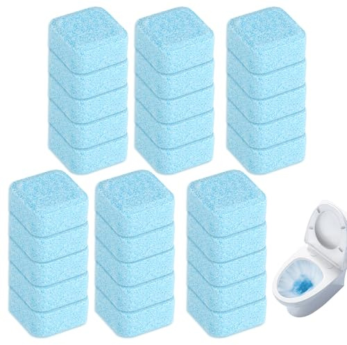30 Pezzi Pastiglie WC Detergenti, Compresse Potenti Contro Calcare e Incrostazioni, Pastiglie Ecologiche con Ossigeno Attivo e Acido Citrico, Pulizia Profonda con Profumo Fresco
