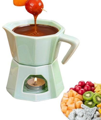 Acunny Taza De Fondue De Chocolate,Derretimiento con Calor Uniforme | Taza De Cerámica para Fondue De Chocolate - para Adultos Y Niños, Navidad, Cumpleaños, Vacaciones, Hogar, Apartamento, Invierno Y