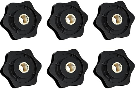 6 Pieces M6 Wing Nuts and Bolts for Plastic and Brass Star Nuts - Machinery, Systems, Furniture, Machine Tools, Fitness