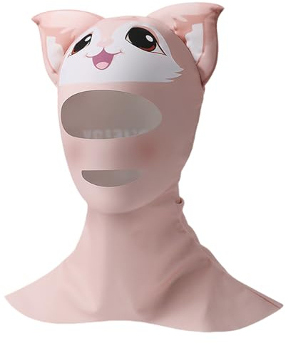 Haodream Máscara de cara completa, gorras de natación elásticas, cubierta para el cuello, buceo facekini, cubierta de cara completa, protección solar, máscara de cara completa, gorras de natación