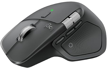 NexaCore Mouse Wireless Laser, 8000 DPI, Bluetooth 5.1 + RF, USB-C Ricaricabile, 8 Pulsanti Programmabili, Doppia Rotella, Silent Click, Graphite