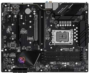 carte mère d'ordinateur Fit For ASRock Z690 PG RIPTIDE Carte mère avec Support pour i9-14900K i7-12700K i5-12400F CPU LGA1700 4xDDR4 DIMM USB 3.2 Gen2 M.2 PCIe 5.0 ATX