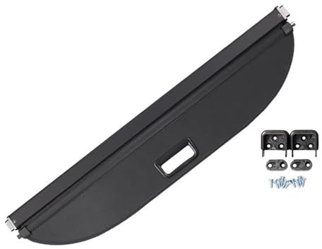Genérico Cubierta de Carga para VW para Tiguan 2010-2016 Cubierta De Carga Maletero Retráctil Impermeable Escudo Anti-Peeping Privacidad Accesorios Interior Coche Cubierta De Carga Retráctil(Carbón)