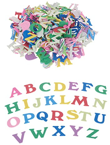 VBS Moosgummi Buchstaben-Set bunt 200 Stück 2cm lang selbstklebend