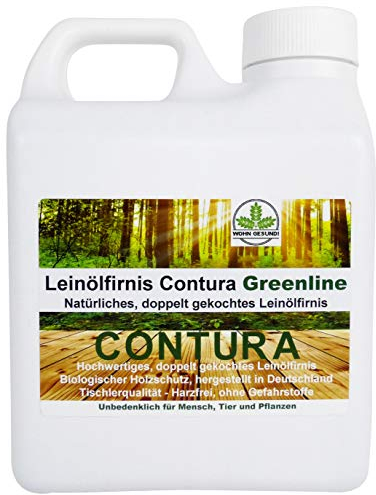 2,5 Liter Contura Natur Holzschutz Leinölfirnis Gefahrstofffrei Holzöl Leinöl Firnis Holz Möbel Lasur Lackfirnis