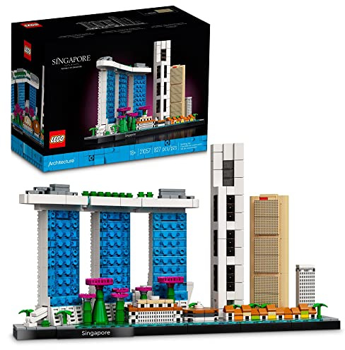 LEGO Architecture Skyline Collection Singapur 21057 Bausatz; Sammlermodell für Erwachsene (827 Teile)