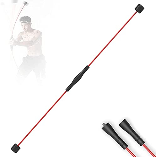 LSDRALOBBEB Pilates Stange Tragbares Yoga Stick Sport Schwingstab Erwachsene Swingstick Home Fitness Tremor Bar mit Abnehmbarer Struktur für Ganzkörpertraining Muskeltraining, 160 cm, Schwarz 108(Co