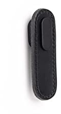 Gedotec Möbelgriffe | 1 Stück - Schrankgriff aus schwarzem Leder - schwarzer Knauf | OBLONG | modernes elegantes Design | Maße: 22 x 70 mm | Falttüren-griffe - Schubladengriff - Küche - Türgriffe