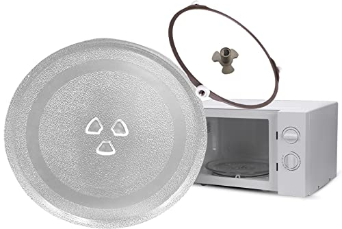 Leicht Zu Pflegen Glasplatte Hochtemperaturbeständig Microwelle Ersatzteller, Ästhetisch Ansprechend Drehteller Ersatz Teller, Mit Mikrowelle Drehring, Für Mikrowelle Drehscheibe ( Color : Clear , Siz
