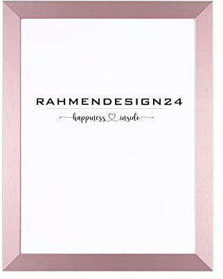 Rahmendesign24 Cadre photo London - 21 x 29,7 cm (format A4) - Or rose - Cadre amovible - Cadre pour poster, puzzle