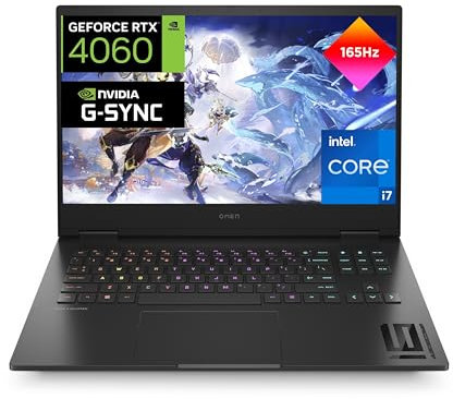 HP OMEN 16-wd0006ns - Ordenador portátil Gaming de 16.1 FHD (Intel Core i7-13620H, 16GB RAM, 1TB SSD, NVIDIA GeForce RTX 4060, 165Hz, Sin Sistema Operativo) Black - Teclado QWERTY Español