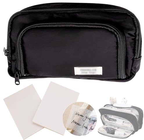 DKDDSSS Federmäppchen Große Kapazität, Federtaschen mit 3 Fac, Unisex Mäppchen, Federmappe Groß, Pencil Case für Schule Büro Junge Studenten Erwachsene