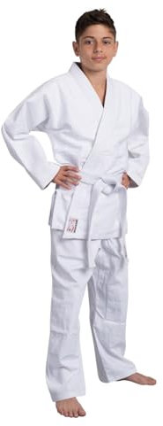 TEKKA BUDO Aikidoanzug Allround - weiß - 550g schwer - Aikido Gi Set - Aikidojacke, Aikidohose, Aikidogürtel - Größe 150