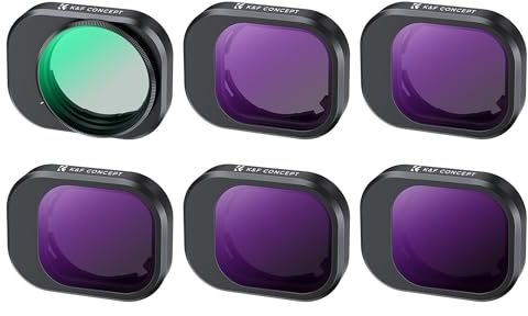 K&F CONCEPT Mini 4 Pro ND Filterset,Polfilter,6 Stück CPL, ND8, ND16, ND32, ND64, ND128 Filter Kompatibel mit DJI Mini 4 Pro