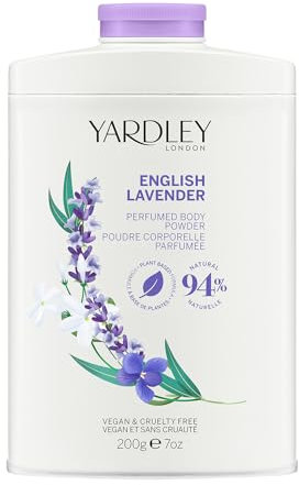 Yardley English Lavender Perfumed Body Powder, English Lavender Dusting Powder 200g