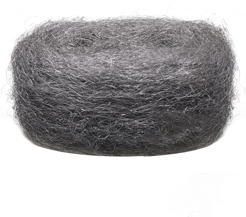 Aubon Coarse Steel Wire Wool Mice 2.5m/8ft, 3# Wire Wool Rats Steel Wool for Cleaning & Closing Small Holes, Metal Wool for Rodent Control Gap Blocker Stop Rats, Mice, Insect, Snakes, Squirrels