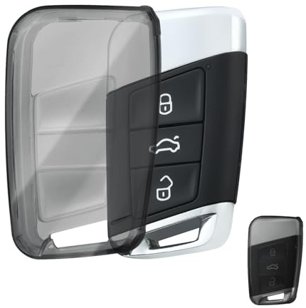 OFFCURVE Schlüsselhülle Transparent für VW Passat B8 T-ROC Tiguan Skoda | TPU Autoschlüssel hülle für VW Passat B8 Jetta Polo Tiguan T-ROC MK2 Scirocco Skoda Superb Kodiaq Seat