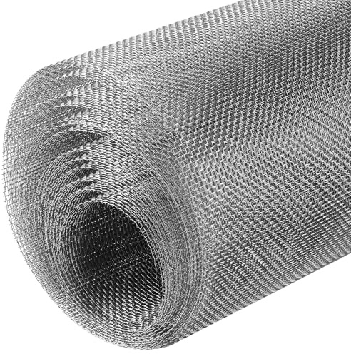 Wire Mesh 10mesh 304 Stainless Steel Wire Mesh Roll 11.8 x 196.8 inch Poultry Breeding Netting Welded Rat Mesh Pest Proofing Mesh Drain Cover Mesh for Vents Drain Garden