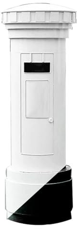 LMXRYPD Cassetta Postale Cilindriche in Ferro, Cassetta Posta Verticali di Grande capacità, Cassetta Lettere Creative retrò, Decorazioni per Cassette Postali con Secchio Portaoggetti(White)