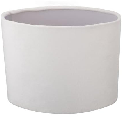 Sunicon Ovaler Lampenschirm, moderner Lampenschirm aus Stoff, E27, E14, universell einsetzbare Lampenabdeckung für Tisch-Stehlampe (White)