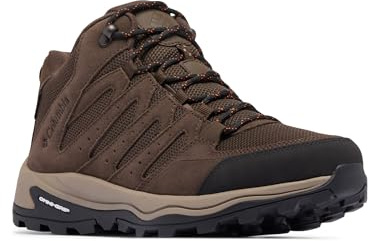 Columbia Mens Redmond IV Mid Waterproof Hiking Shoe, Cordovan/Tangy Orange, 9