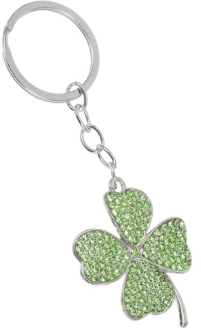 WHAMVOX Schlüsselanhänger Mit Funkelndem Strass Shamrock Für Saint Patrick's Day Vielseitiger Für Schlüssel Taschen Und Handys Einzigartiges Design Und Stilvolle Ergänzung Für Ihr