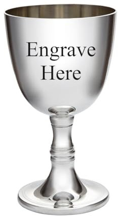 Verre à vin blanc en étain (avec gravure)