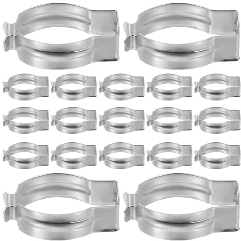 SHINEOFI 100 Stück U-Clips Halter Aus Manganstahl Mit Schutzkappe Für Led Lichtschlauch Befestigung T8 Röhrenhalterung Robust Für Innen Und Außen Einfache Montage