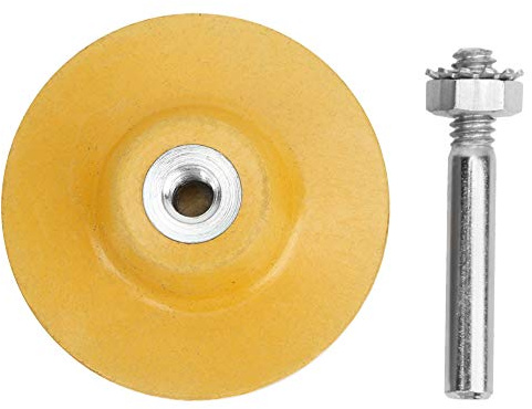 2 Inch Emery Rubber Bristle Disc Brush Polishing Grinding Wheel for Burr Removal, Wear Resistant and Sturdy, Fits Most Electric Drills, 50# 80# 120# Grit for Metal Finishing,