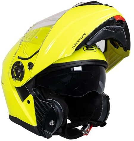 G-MAC Concept Evo Modular Flip Up Front Sun Visor ECE 2205 Approved Motorcycle Motorbike Helmet