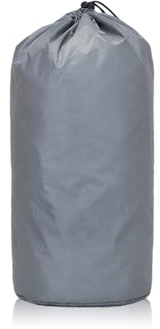 FILOEEX Compression Stuff Sack for Sleeping Bag,Waterproof Compression Drawstring Dust Flap Bag,Lightweight Compression Bags for Sleeping Bag,Clothes Storage,Travel,Camping,Outdoor (Gray, S)