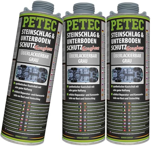 BandelOne PETEC 3X 73310 Unterbodenschutz | 73310, Grau, Überlackeirbar 1000 Ml, Steinschlagschutz