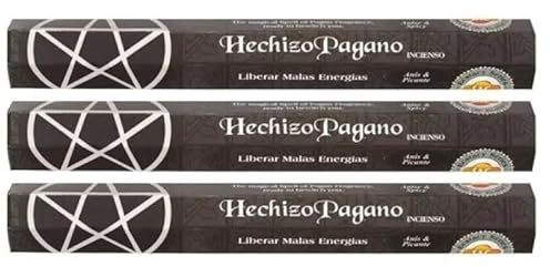 Incienso 3 Cajas Hechizo Pagano 60 Varillas Rituales de la Naturaleza Luna y Elementos Conectar prácticas mágicas Aroma Anís y Picante Hogar Palos Varas