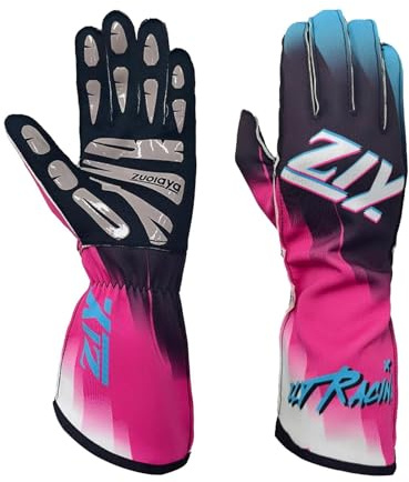 Gralara Guantes de Karting, Muy Elásticos, Largos, para Juegos de Simulador.