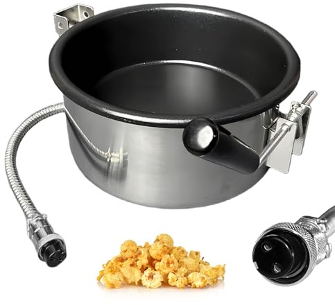 Accessoires Machine à Pop-Corn à Air Chaud, Bol de Chauffe 2 holes-15mm Popcorn Maker Pot de Pièces Machine à Pop-Corn à Électrique pour Maïs, Collation