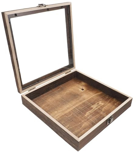 HIAKDOFT Scatola in Legno per Esemplari di Farfalle con Coperchio Ribaltabile Custodia per Collezione di Insetti e Fiori Secchi Esposizione Multifunzionale per Gioielli e Decorazioni