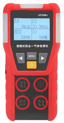 monitor di co2, Rilevatore multigas UT334E O2 CO H2S Gas combustibili Ossino Monossido di carbonio Solfuro idrono perdite gas 4 in 1 per casa, ufficio, auto