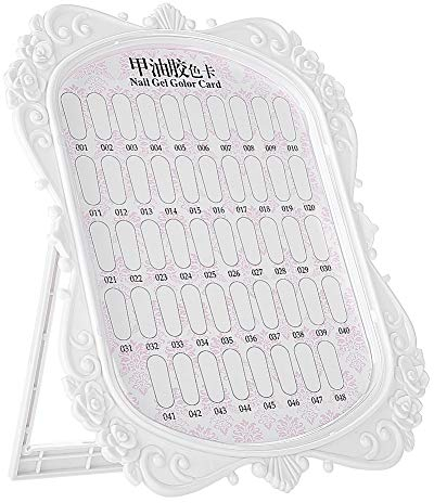 Espositore per Nail Art, 48 Carte per Colori Espositore per Carte con Punta per Nail Art, Carta per Gel per Smalto Strumento per Manicure per Unghie