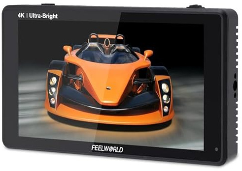 Feelworld LUT6s 15,24 cm pekskärm fältskärm Utra ljusstyrka 2600nits DSLR kamera monitor med HDR/3D lut vågform histogram, 3G-SDI 4K HDMI-ingångsutgång
