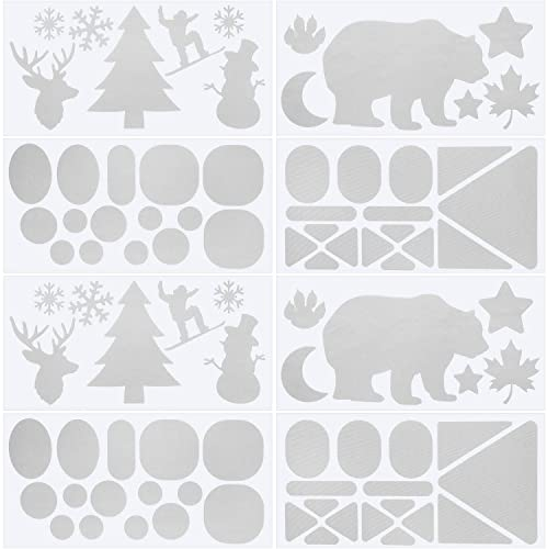 8 Blatt Reparaturflicken für Daunenjacken aus Stoff, selbstklebend, Reparaturset, waschbar, für Taschen, Kleidung, 4 x 8 Zoll (grau)