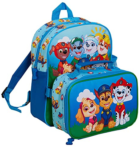 Paw Patrol Backpack with Lunch Bag for Kids School Bag Boys Girls Nursery Rucksack Matching Insulated Bag Set