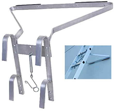 Ladder Stand Off Aluminum Ladder Standoff Universal Downpipe Ladder Stay Wall Ladder Bracket Non-slip for Most of Ladder Used on Flat Surface I-Shaped