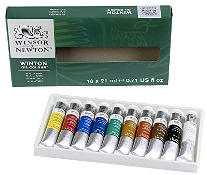Winsor & Newton Winton Oil Paint, Set of 10 x 21ml Tubes