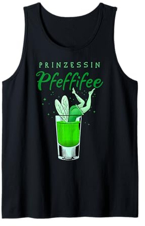 Prinzessin Pfeffifee Pfefferminz Likör Saufen Party Pfeffi Tank Top