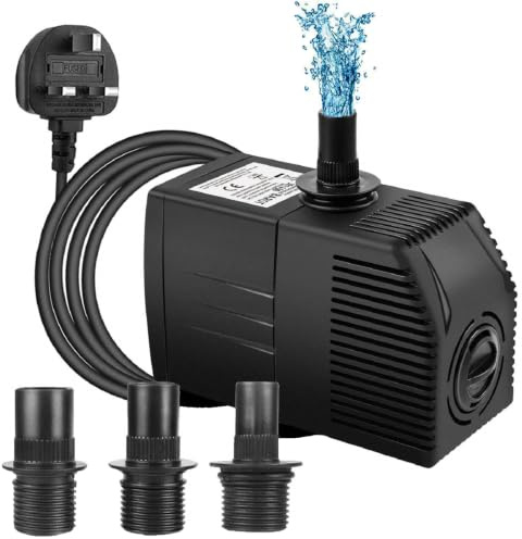 BARST 3500L/H Submersible Water Pump with Filter, 5m Power Cord