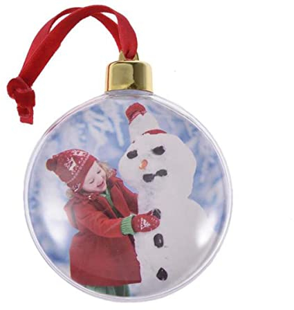 Weihnachtsbaum Hängende Kugel Dekoration Sternform Runde Fotokugel DIY Valentinstag Xmas Party Store Home Fenster Ornament-rund, China